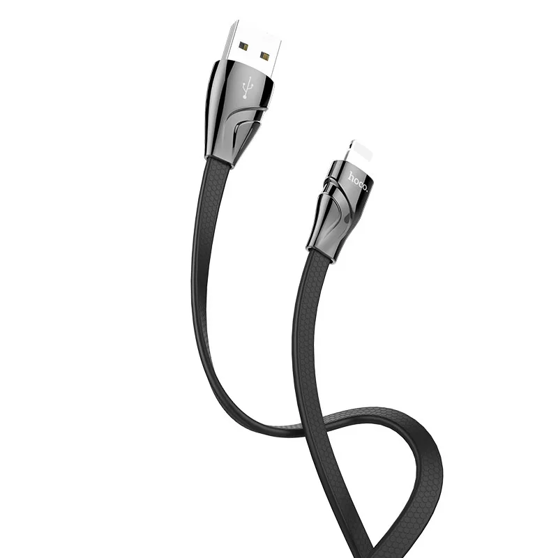HOCO U57 30 шт./лот 1,2 м Прочный USB кабель для iPhone кабель Micro кабель для samsung USB кабель провод зарядного устройства - Цвет: black for iPhone