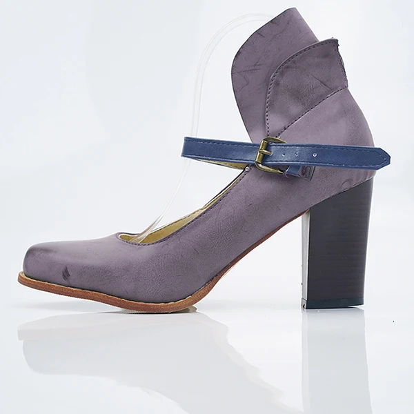 Purple Винтажные женские туфли-лодочки; классические туфли из лакированной кожи на высоком каблуке; свадебные модельные туфли - Цвет: Purple