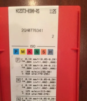 

10PCS CARBIDE INSERT N123T3-0300-RS 1125