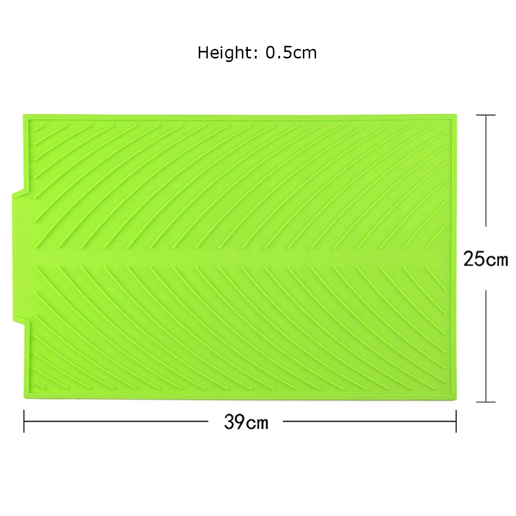 Dish Placemat Drying Mats Heat Resistant Silicone Drain Mat Table