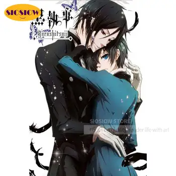 

NEW 5D DIY Diamond Painting Japanese BL Anime Black Butler Figure Full Drill Diamond Mosaic Embroidery Decor Room Gift For Girls