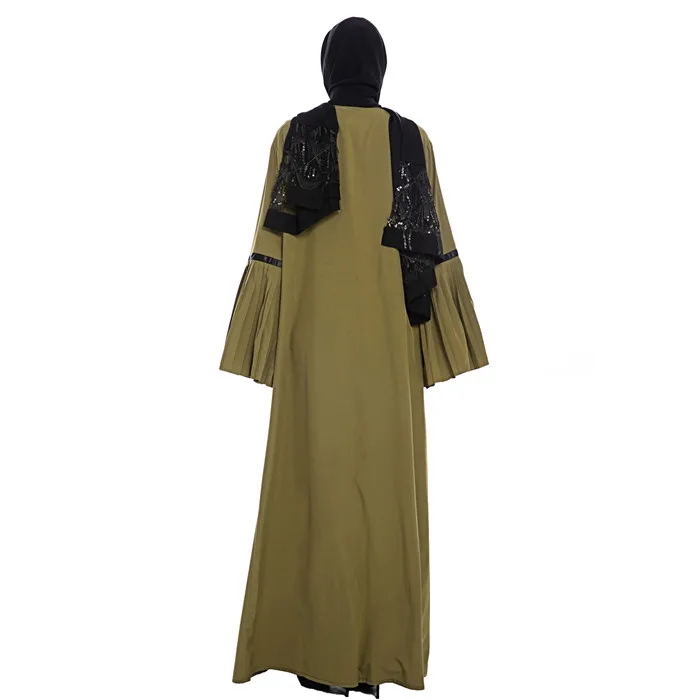 Плиссированное кимоно Абая Дубай мусульманское платье Абая для женщин турецкий хиджаб платье ислам одежда Кафтан марокканский кафтан Djelaba Femme
