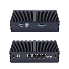 ใหม่ fanless X86 4 LAN Micro คอมพิวเตอร์ I5 5200U Dual core ออนบอร์ดสนับสนุน AES-NI.1080P HD(China)