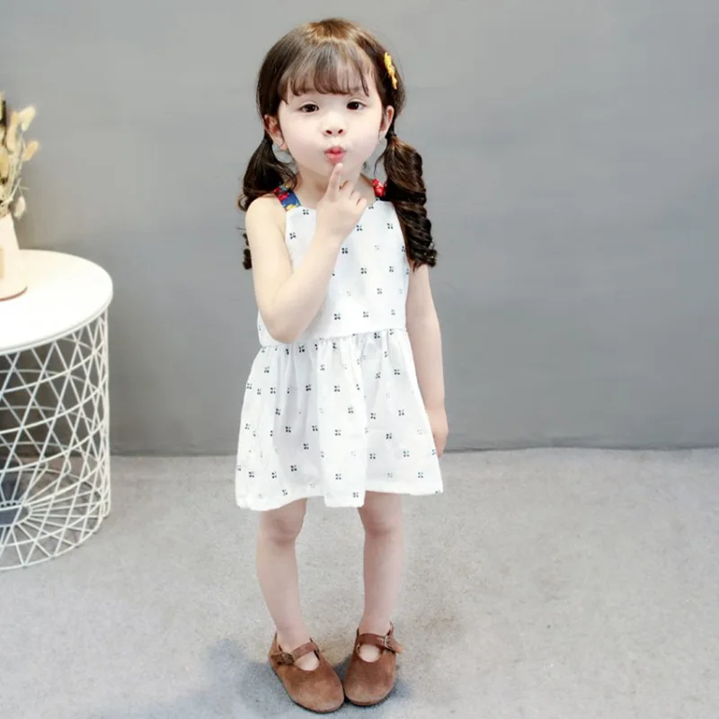COOTELILI Cute Flower Vest Dresses Kids Girls Party Princess Daughter Dresses Baby Girls Dress Children Clothing 90-120cm (3)