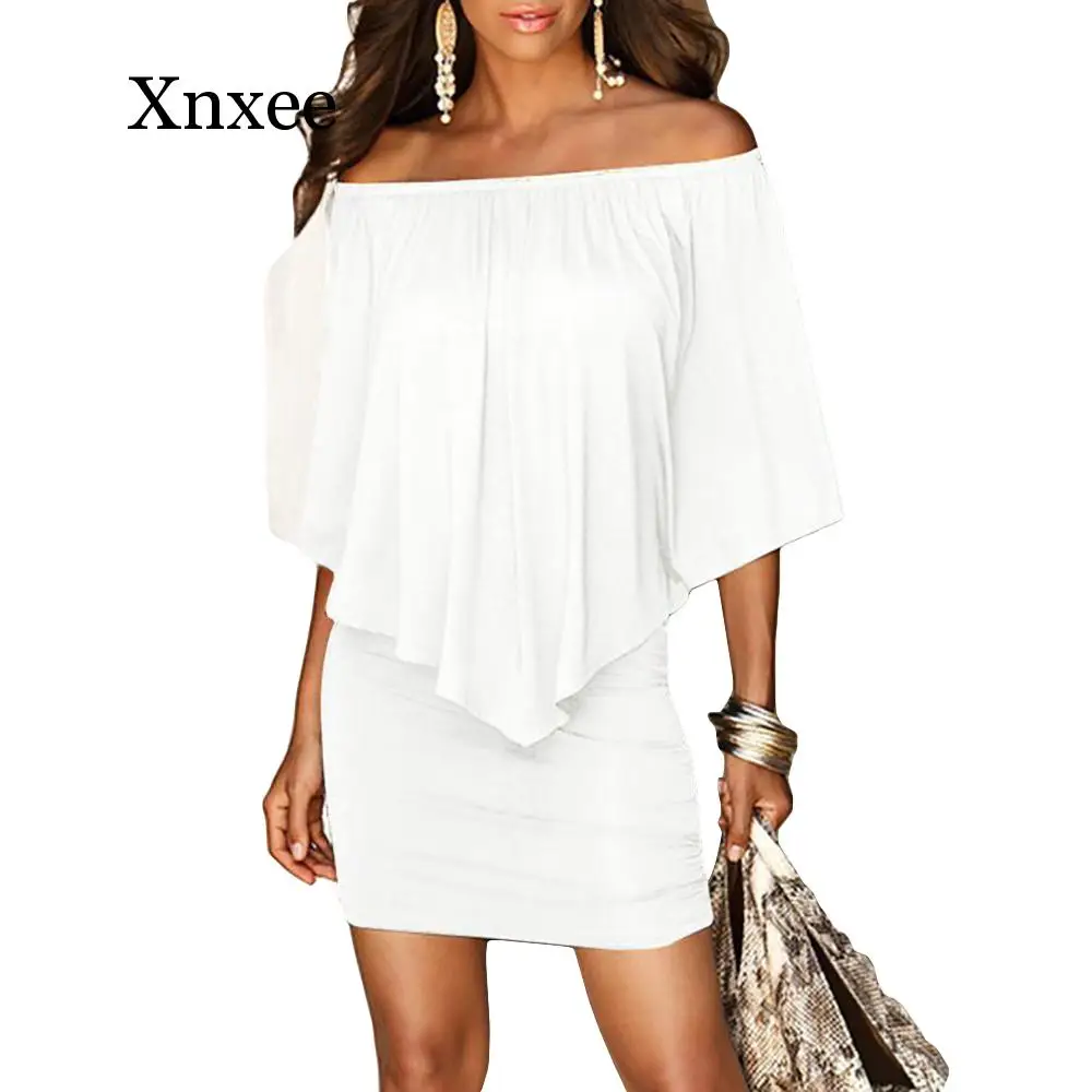 

beach Army green Slash Neck Women Mini Dress 2020 Summer Style Off Shoulder Sexy Dresses Vestidos Black White Beach Casual Dress