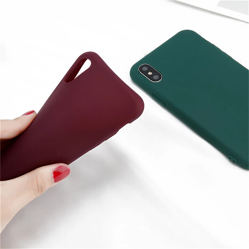 Чехол ярких цветов для iPhone XR XS X Xs Max Love Heart матовый чехол телефона 6 6S 7 8 Plus мягкие