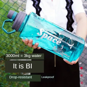 

3000ml Water Bottles Super Large Capacity Plastic Water My Drink Bottle . Portable Outdoor Sports Large Space Cup Drinkware