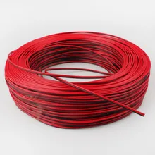 10 метров 18/20/22/24 Gauge AWG 2 контактный провод из бескислородной меди ПВХ изоляцией расширение для светодиодов ленточный кабель красные, черные провода