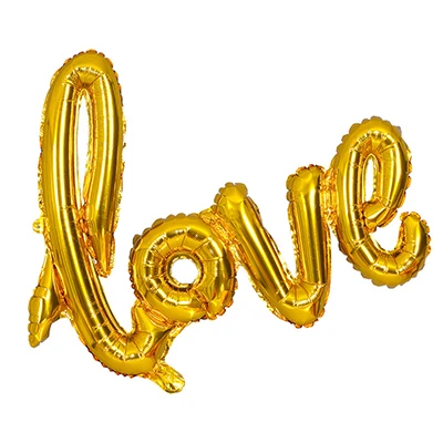 Gold LOVE 25 шт., Свадебные Воздушные шары, вечерние воздушные шары из алюминиевой фольги для украшения Дня Святого Валентина, свадебный душ JL0145 - Цвет: Gold LOVE