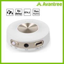 Avantree Bluetooth передатчик, DUAL LINK aptX низкая задержка для ТВ/ПК, встроенный аккумулятор портативного использования, диапазон класса 1, RCA V4.2