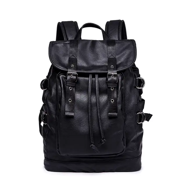 solid black backpack