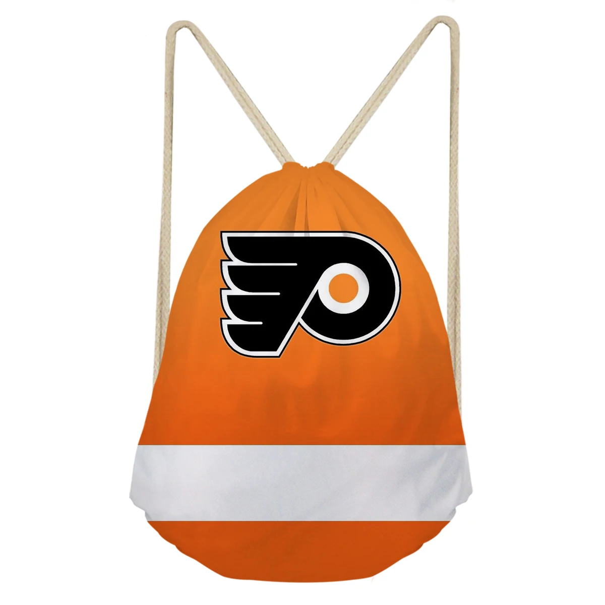 ThiKin Philadelphia Flyers Print Drawstring Bag Female Easy Backpack Teenager Girls Travel Beach Bags Custom Daily Pouch - Цвет: As Picture