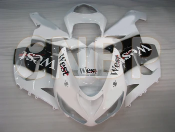 

636 ZX-6r 2005 - 2006 Motorcycle Fairing ZX6r 636 2005 White Black WEST Fairing 636 ZX-6r 2006 Motorcycle Fairing