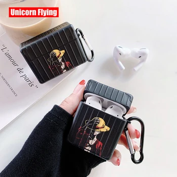 

LinXiang Anime Black Monkey D Luffy Straw Hat Boy Soft Bluetooth Earphone Case For Apple Airpods 1 2 Pro Cover