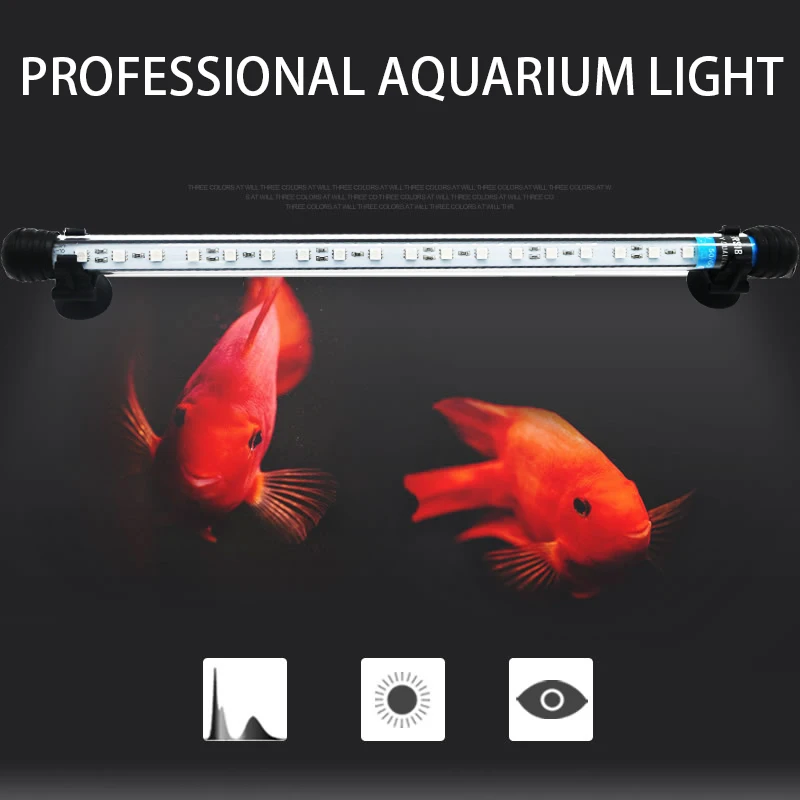37CM левый и правый Управление аквариум RGB светодиодный освещение аквариума LightArowana погружные, амфибии свет держатель светильника