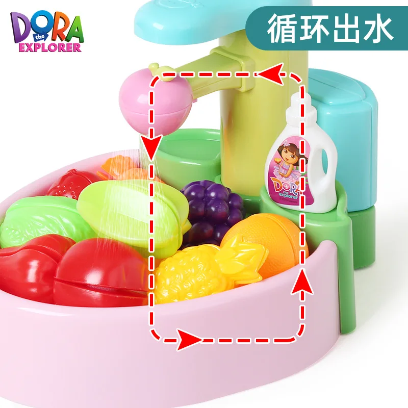 

Dora Sensing Water Extractor Fruit And Vegetable Wash Taiwan Children Play House Toys Cooking Wash Taiwan Model Kitchenware Kit