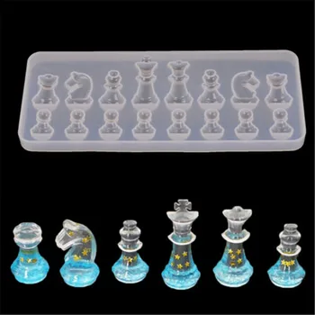 

Silicone Mold For Resin Silicone uv Resin DIY Clay Epoxy Resin Casting Molds And Tools Set International Chess For Jewelry