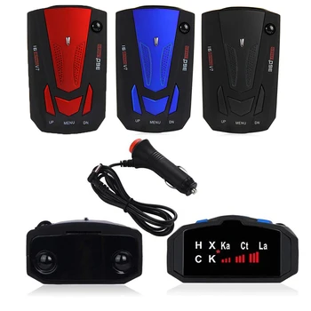 

16 Band LED Display Car Radar Detector English Russian Auto 360 Degree Detection Vehicle V7 Speed Voice Alert Alarm Warning