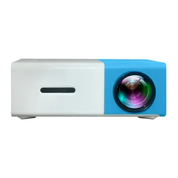 

Blue White Color Home Mini-Projector 1080P YG300 Led Projection Multiple Device Connections HD Quality Entertainment Portable