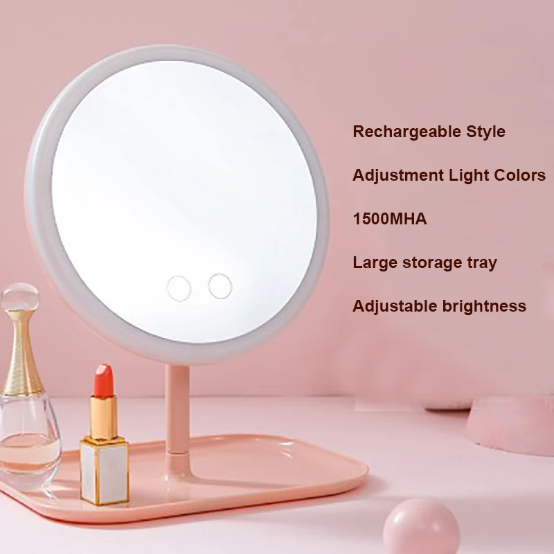 Зеркало для макияжа со светодиодной подсветкой зеркало светодиодным сенсорным