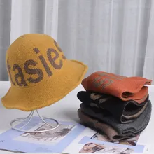 SAGACE, Панама, Панама, высокое качество, Женская шерстяная шапка, теплая, Осень-зима, вязаные шапки для женщин, женская, простая, с широкими полями, шапка A30920