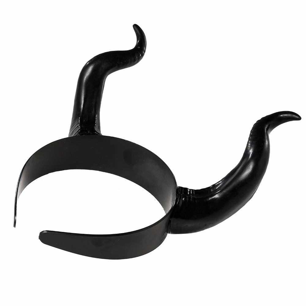 Black Demon Horns Headband for Halloween Cosplay (Unofficial/Generic Design)