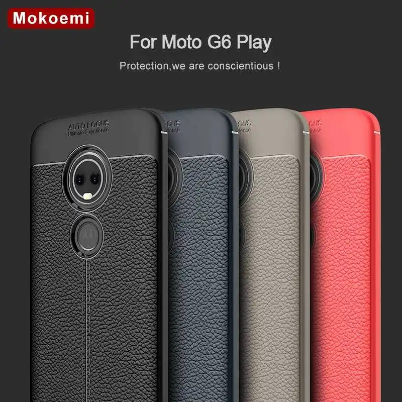 

Mokoemi Lichee Pattern Shock Proof Soft 5.7"For Motorola Moto G6 Play Case For Motorola Moto G6 Play Cell Phone Case Cover