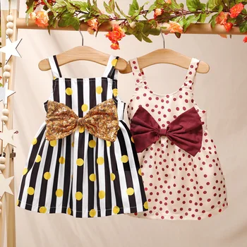 

Summer Little Girl Dress Toddler Girls Dresses Bow Dot Baby Girl Outfits Girl Dress Kids dresses for girls Toddler Girl Clothing