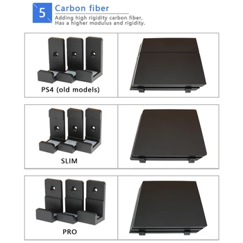 

For PS4 Game Console Hanging Cooling Stand Host Wall Bracket Anti Slip Host Racks Wall Mount Stick Dock Stands