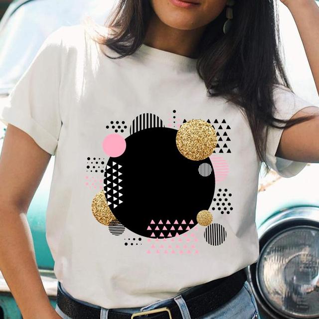 Cartoon Casual Printing T-shirts Regular Ladies T Top Shirt Print Female Graphic Fashion Tee O-neck Short Sleeve T-Shirt