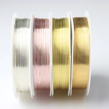 LanLi 0,2 0,3 0,4 0,5 0,6 0,8 1,0 мм медная проволока для сохранения цвета, нить для ювелирных изделий, ожерелья, ювелирные аксессуары