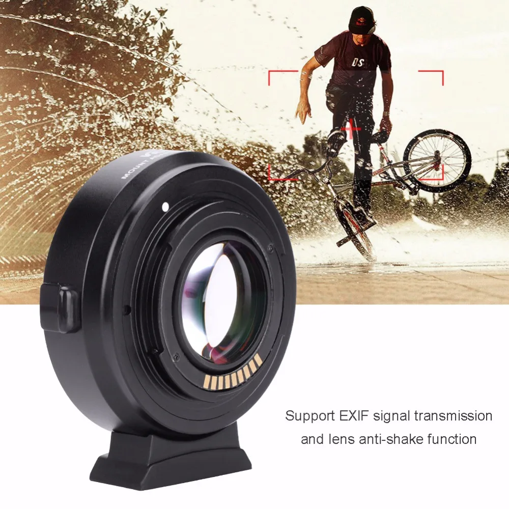 Адаптер для объектива Viltrox с автофокусом 0.71X, адаптер для объектива с усилителем скорости, турбо для объектива Canon EF, подходит для камеры EOS M5 M6 M50