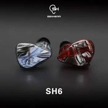 

Senhear SH6 6 Balanced Armature 6BA Customized 3D Hifi Music Monitor DJ Studio Active Noise Reduction Audiphile Earphone Earbuds