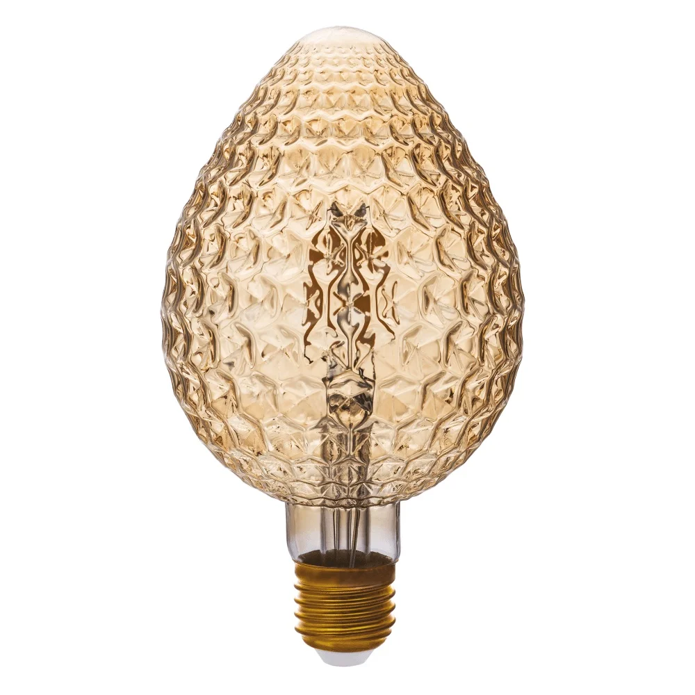 Лампа светодиодная Hiper THOMSON LED DECO FILAMENT CONE 4W 480Lm E27 95165 1800K GOLD | Лампы и освещение