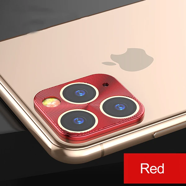 Защитная крышка для объектива камеры для iPhone 11 Pro XS Max XR X, металлический чехол для телефона, защитное кольцо для iPhone11 XR X 11 Pro 11Pro Max - Цвет: Red 1