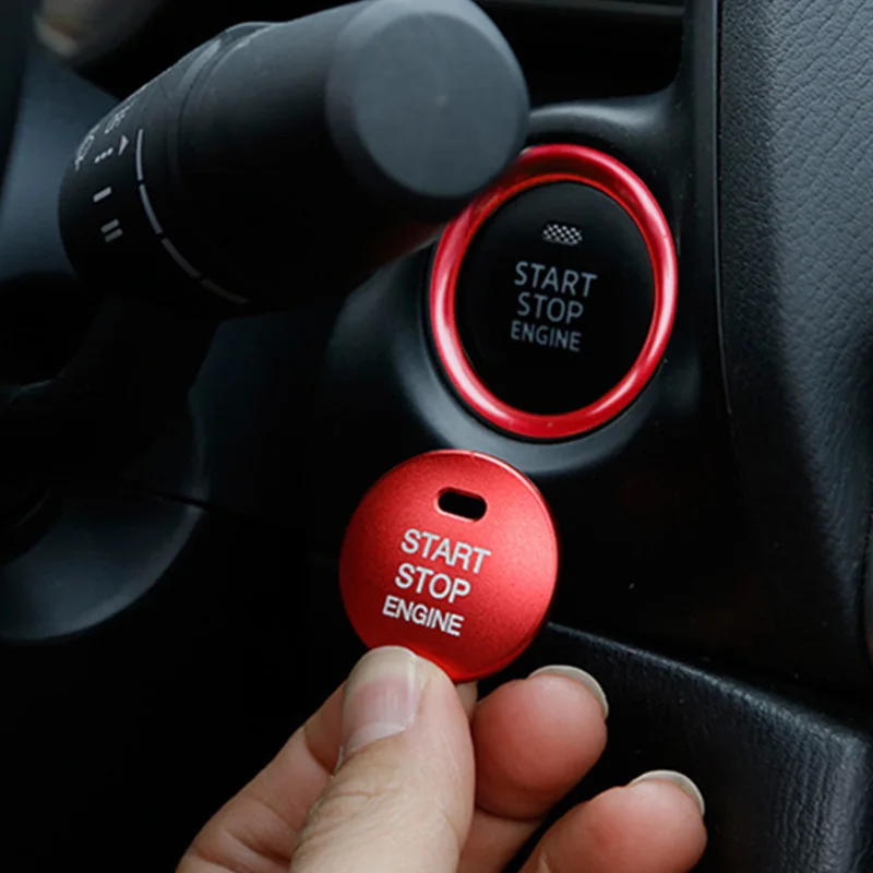 Автомобильный двигатель старт/стоп кнопка кольцо крышки отделка кнопка запуска двигателя поверните крышку чехол для MAZDA Axela Atenza CX-5 CX-9 CX-3