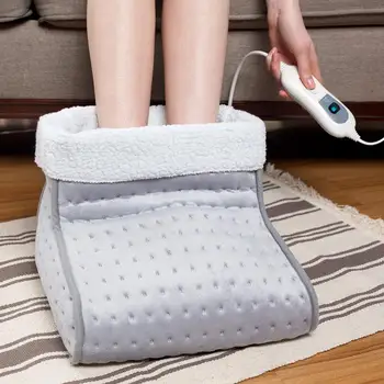 

Heated Plug Type Electric Warm Foot Warmer Washable Heats Control Settings Warmer Cushion Thermal Foot Warmer Gift For Women