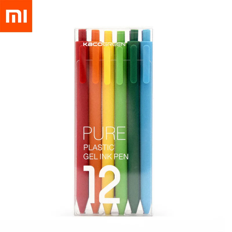 Xiaomi Mijia KACO цветная ручка 12 цветов 0,5 мм запасной стержень ABS пластик длина записи 400 м от Xiaomi Mijia экологическая цепь