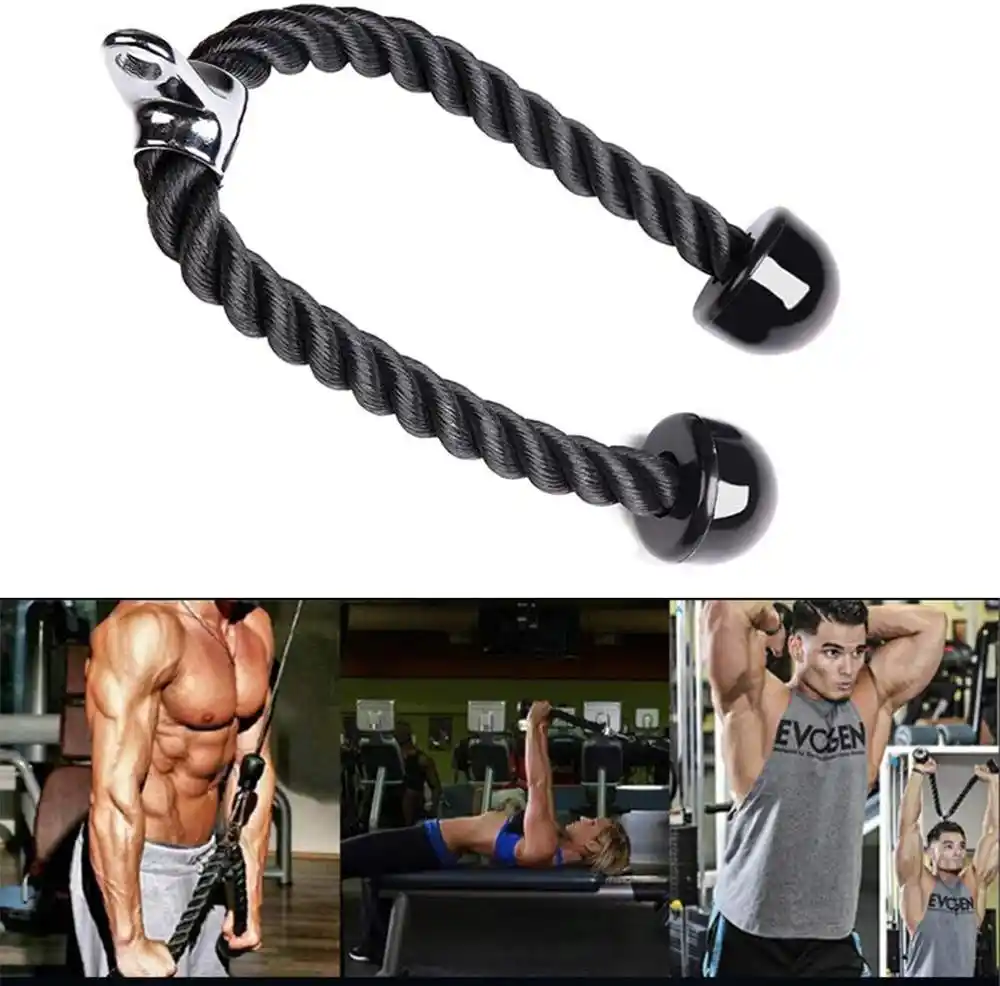 Tricep Rope Multi Pull Down Press Gym Cable Arm Exercise Fitness Body Building