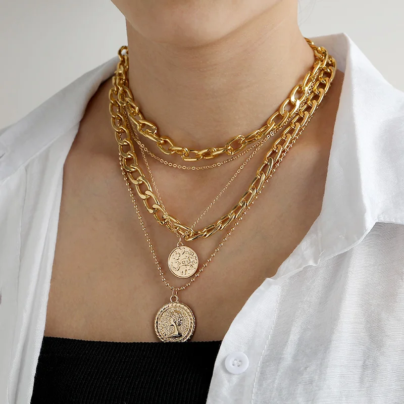 Original Cool Punk Multi-Layer Geometric Necklace: Unleash Your Edge
