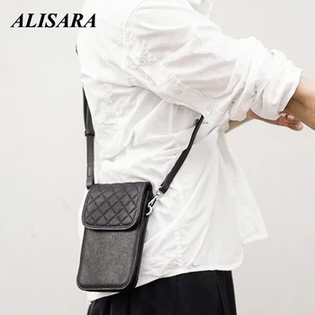 

Bag for woman Genuine Leather Japanese retro handmade Messenger bag The small square bag is very thin phone lipstick bag