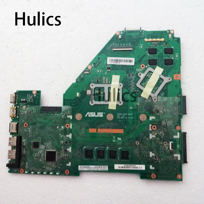 Hulics оригинальная материнская плата X550CC X550VB для ноутбука ASUS A550C X550CL R510C, тестовая оригинальная материнская плата 4G ram I5-3337U/3317U cpu