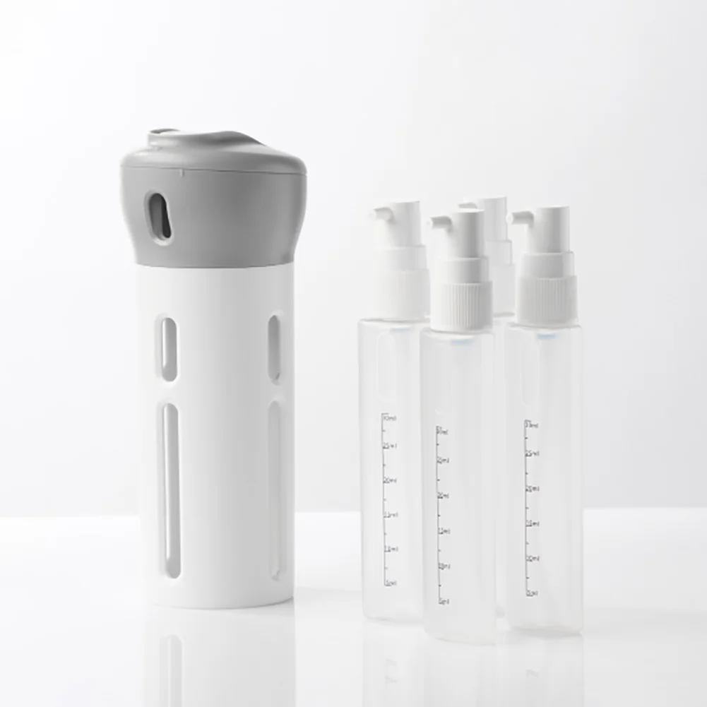 

45ml 4-in-1 Cream Lotion Liquid Storage Bottle Travel Lotion Shampoo Cosmetics Organizer Bottle Portable Washing Care Set