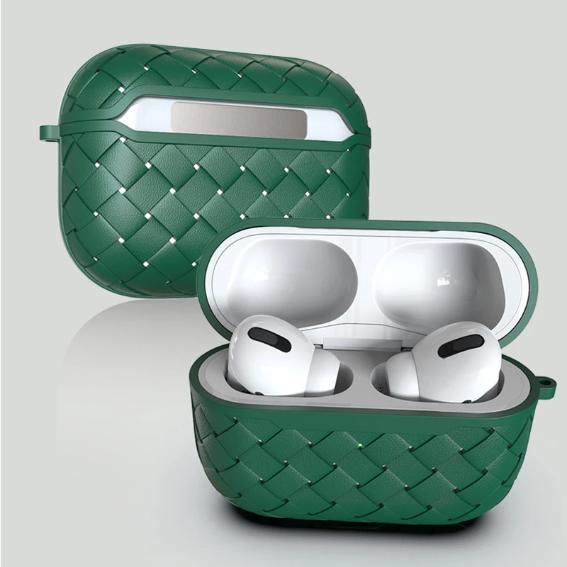 Чехол для AirPods Pro Мягкий защитный чехол из ТПУ с тканым узором наушников защитой