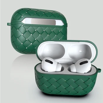 

For AirPods Pro Case Woven Pattern Soft TPU Protective Cover For AirPods Pro Earphone Case Scratch Anti-fall Cover Case Shell