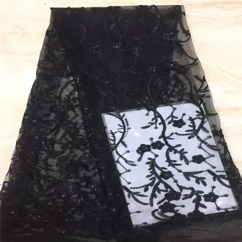 

Cassiel Latest Green African Lace Fabric 2019 High Quality Lace Fabrics with Beads Embroidery Net Lace French Tulle Lace Fabric