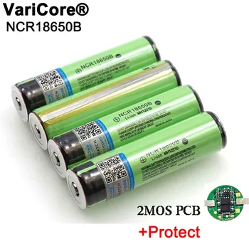 

4pcs/lot New Protected 18650 NCR18650B 3400mah Rechargeable battery 3.7V with PCB For Flashlight batteries