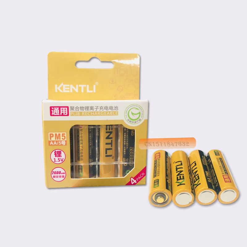 4 шт. KENTLI 1,5 в AA PM5 2600mWh PLIB литий-ионная литий-полимерная литиевая батарея+ 4 слота USB умное зарядное устройство CHU4