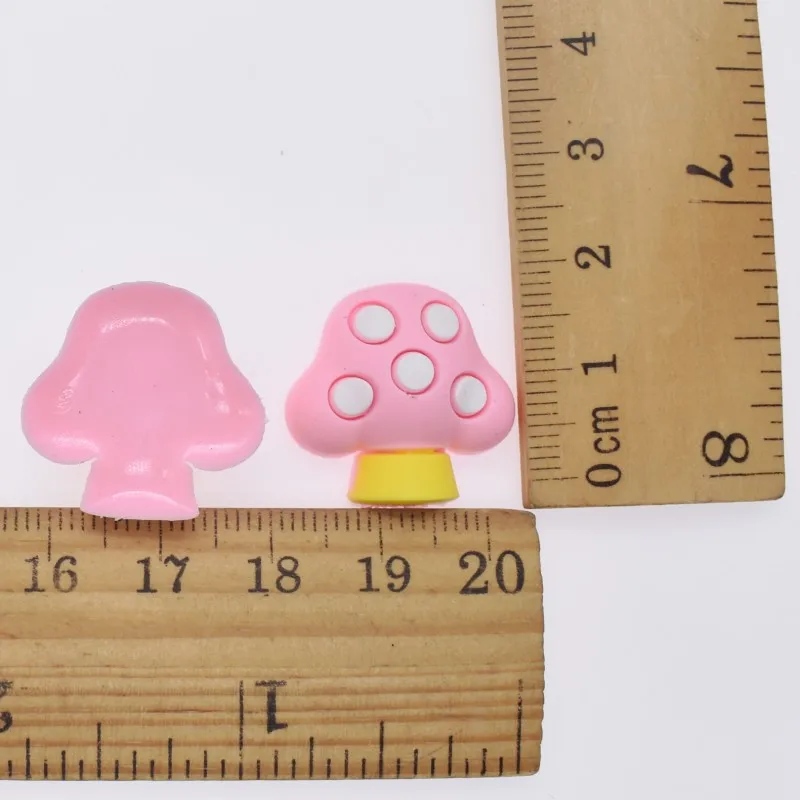 10 Pcs Half 3D Red/Pink/Yellow Mushroom Kids DIY Soft Ornaments Fit Skirts/T shirts/Outfit/Pants Jewelery Decorations Patches |