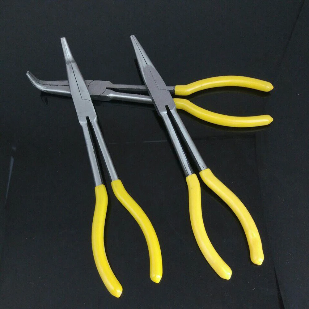 Long Nose Handle Pliers 11" Inch Multi-functional Straight 25 45 90 Degree O-Shape Circle Bend Needle Pliers Mechanics Hand Tool